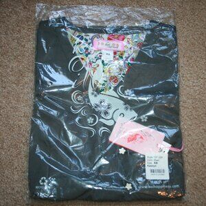 Koi Katelyn Scrub Top SLATE dark gray charcoal XS crossover mock wrap style NEW